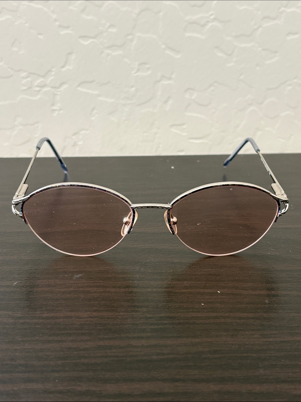Diane Von Furstenberg 1551 SL/BLU 54/19/140 Oval Metal Eyeglass Frames Only